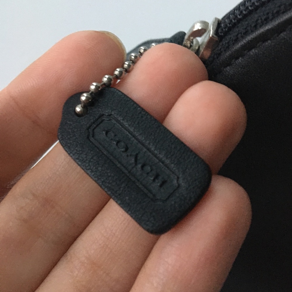 COACH Black Leather Cosmetic Pouch - Picture 5 of 13